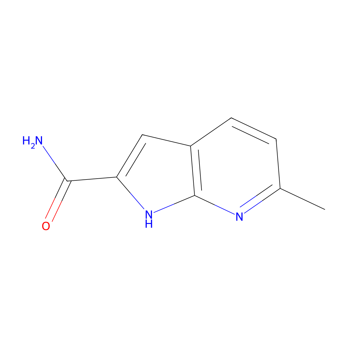 6-Methyl-1H-pyrrolo[2,3-b]pyridine-2-carboxamide molecular structure, CAS 1934497-22-9