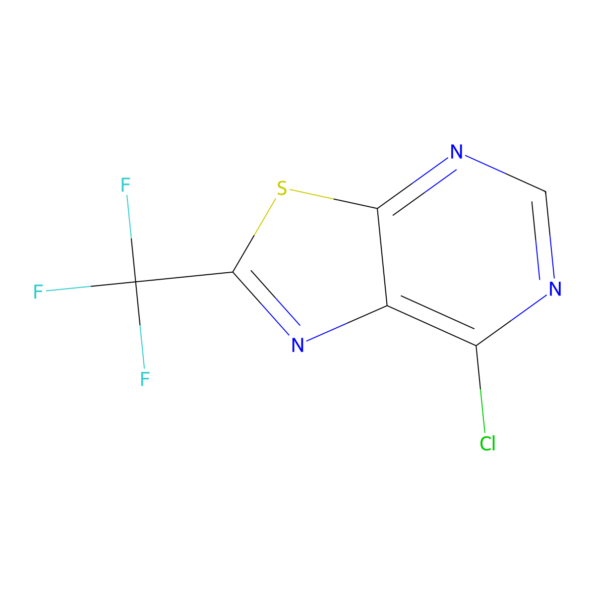 7-Chloro-2-(trifluoromethyl)-(1,3)thiazolo(5,4-d)pyrimidine molecular structure, CAS 1934497-36-5