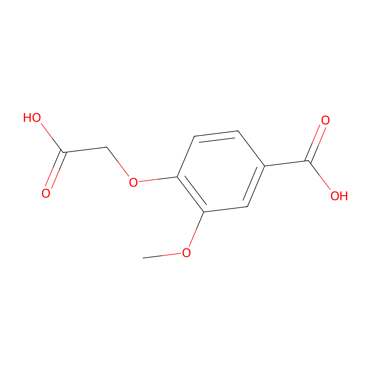 4-(Carboxymethoxy)-3-methoxybenzoic acid molecular structure, CAS 19345-44-9