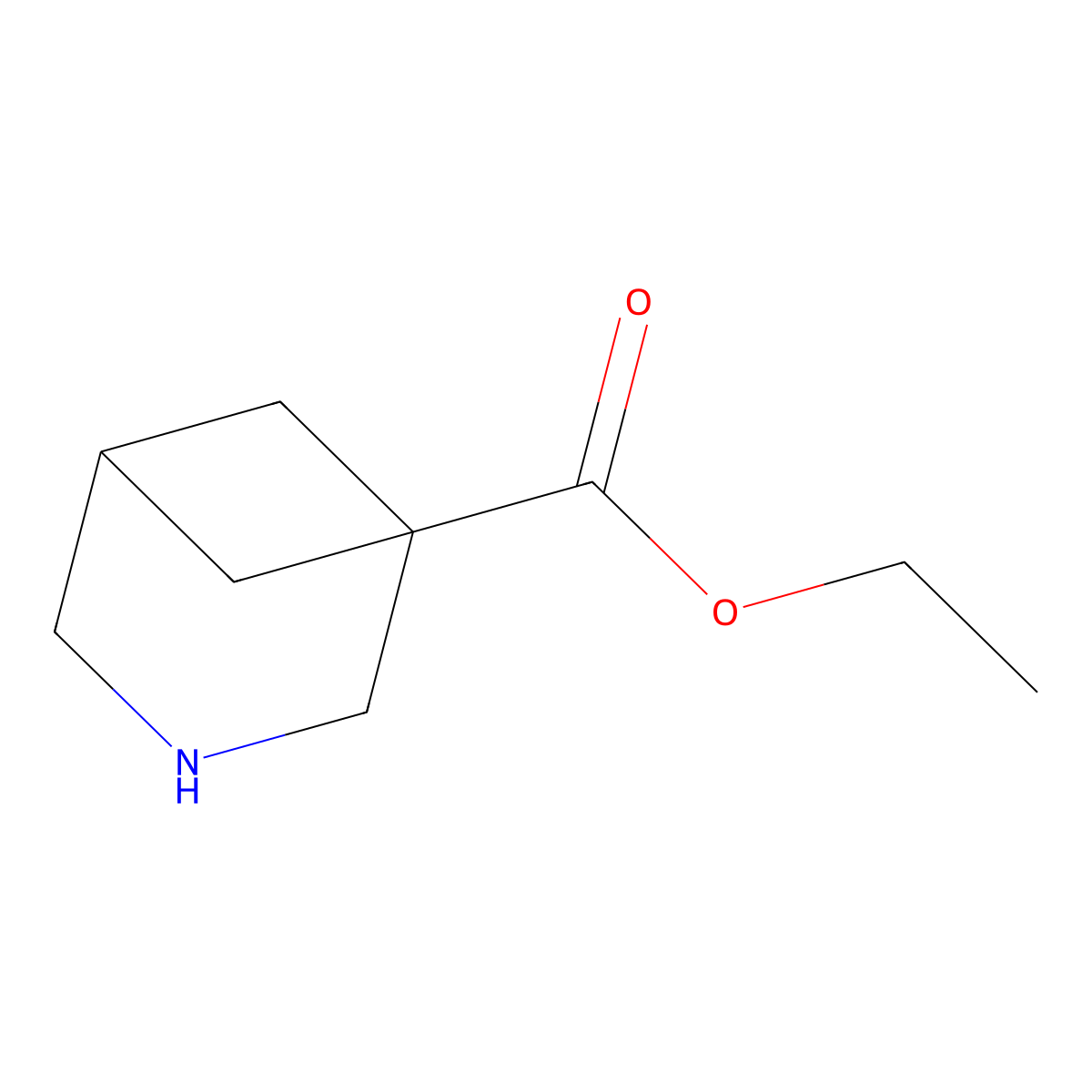 Ethyl 3-azabicyclo[3.1.1]heptane-1-carboxylate molecular structure, CAS 1934505-53-9