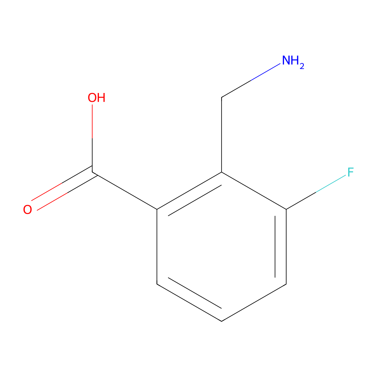 2-(Aminomethyl)-3-fluorobenzoic acid molecular structure, CAS 1934507-07-9