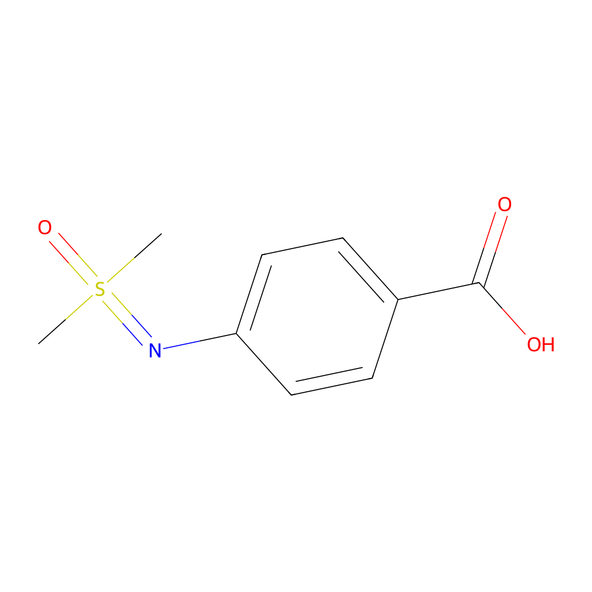 4-((Dimethyl(oxo)-lambda6-sulfanylidene)amino)benzoic acid molecular structure, CAS 1934507-13-7