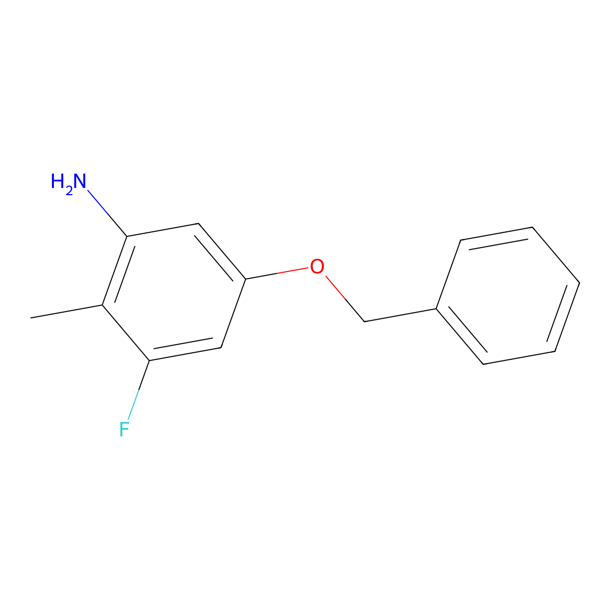 5-Benzyloxy-3-fluoro-2-methyl-phenylamine molecular structure, CAS 1934507-38-6