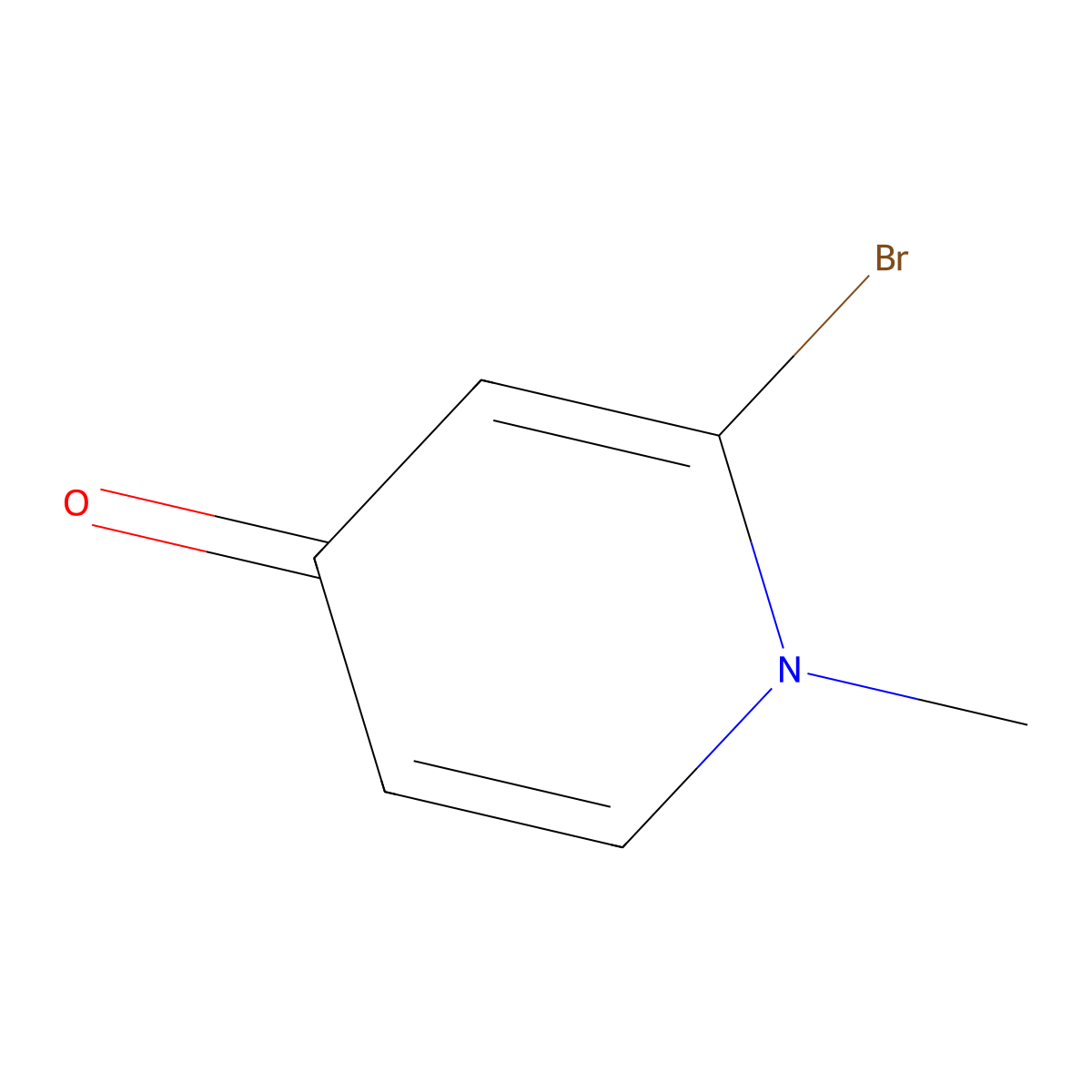 2-Bromo-1-methylpyridin-4(1H)-one molecular structure, CAS 1934508-63-0