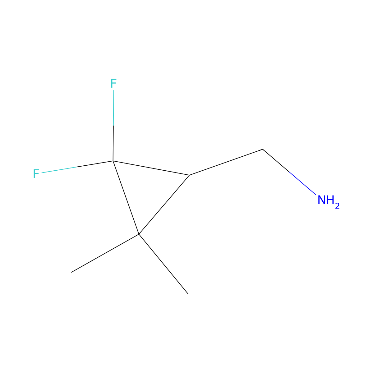 (2,2-Difluoro-3,3-dimethylcyclopropyl)methanamine molecular structure, CAS 1934509-77-9