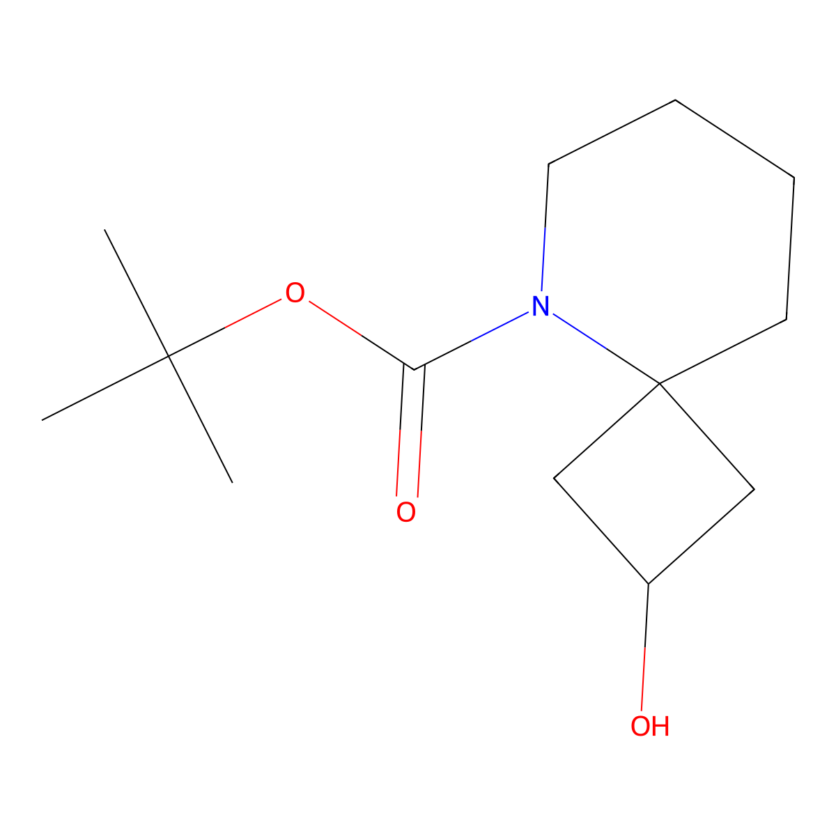 Tert-butyl 2-hydroxy-5-azaspiro(3.5)nonane-5-carboxylate molecular structure, CAS 1934510-39-0