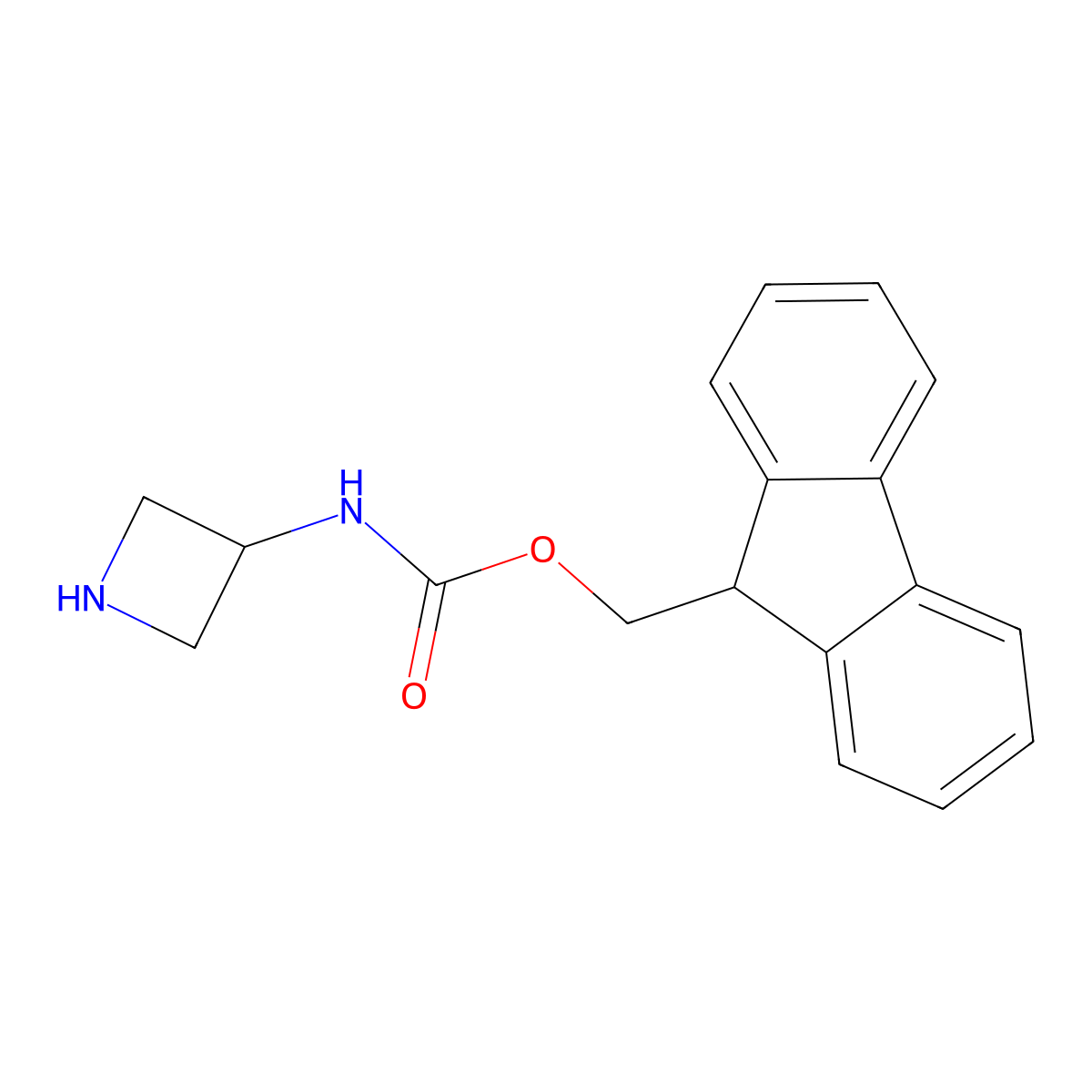 (9H-fluoren-9-yl)methyl N-(azetidin-3-yl)carbamate molecular structure, CAS 1934510-97-0