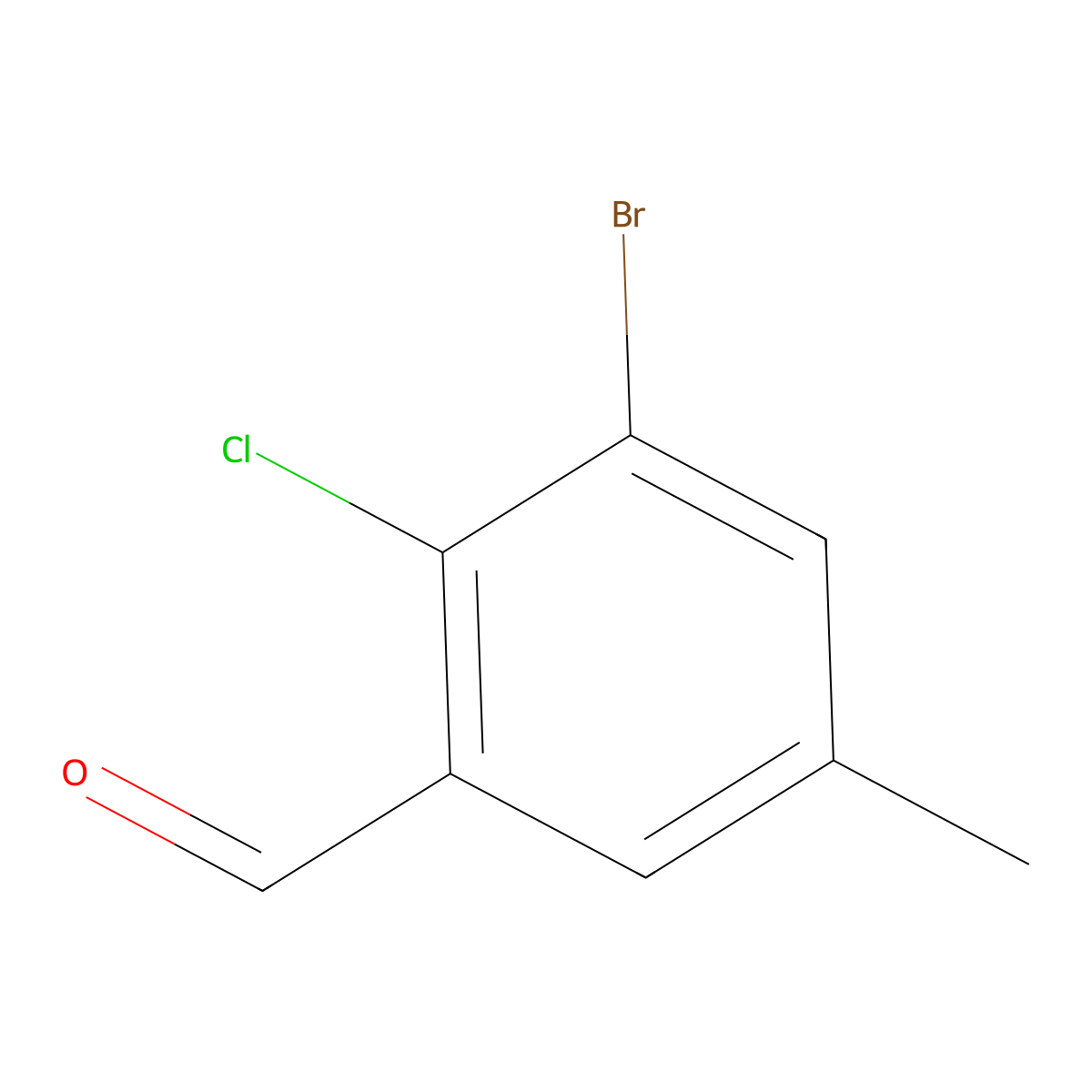 3-Bromo-2-chloro-5-methylbenzaldehyde molecular structure, CAS 1934517-43-7