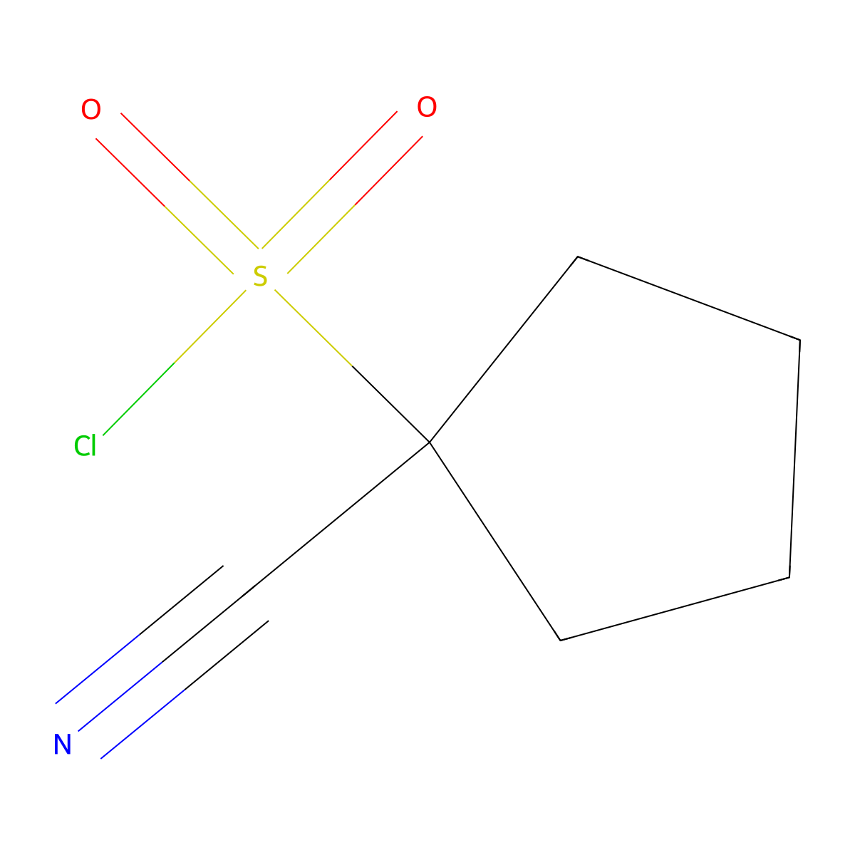 1-Cyanocyclopentane-1-sulfonyl chloride molecular structure, CAS 1934518-35-0