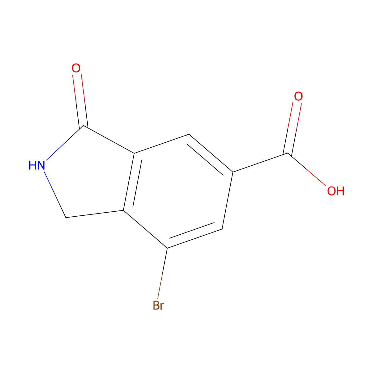 7-Bromo-3-oxoisoindoline-5-carboxylic acid molecular structure, CAS 1934519-43-3