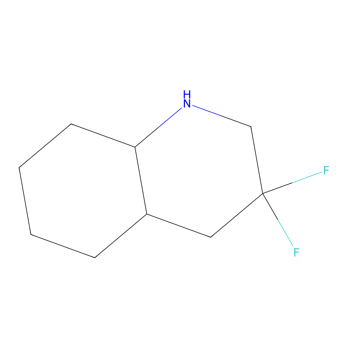 3,3-Difluoro-decahydroquinoline molecular structure, CAS 1934519-51-3