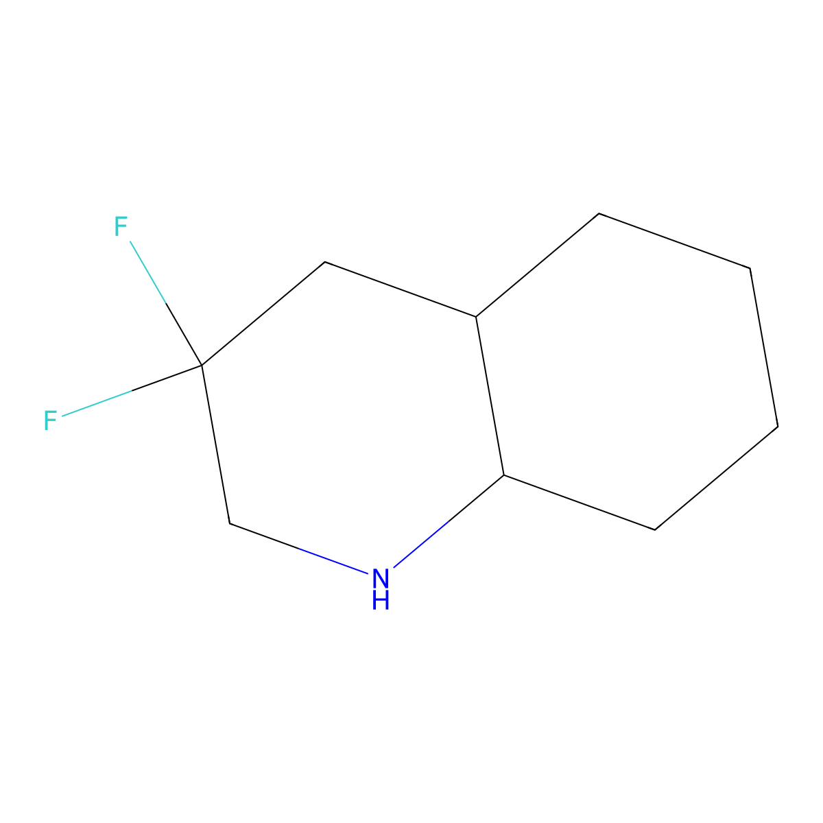 3,3-Difluoro-decahydroquinoline molecular structure, CAS 1934519-51-3