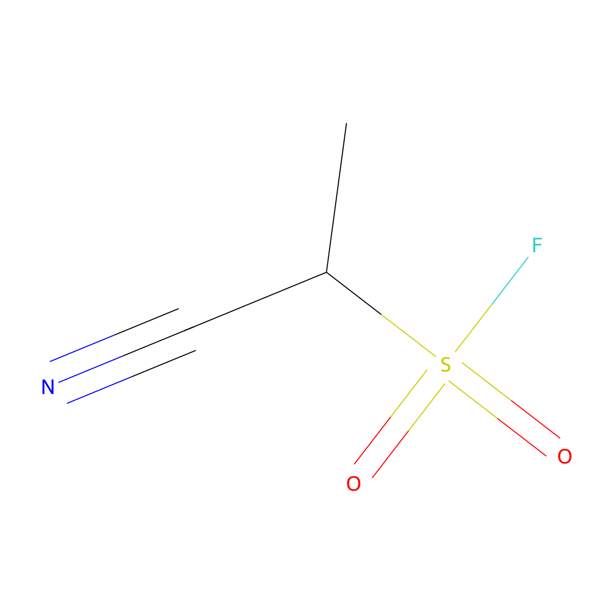 1-Cyanoethane-1-sulfonyl fluoride molecular structure, CAS 1934520-96-3