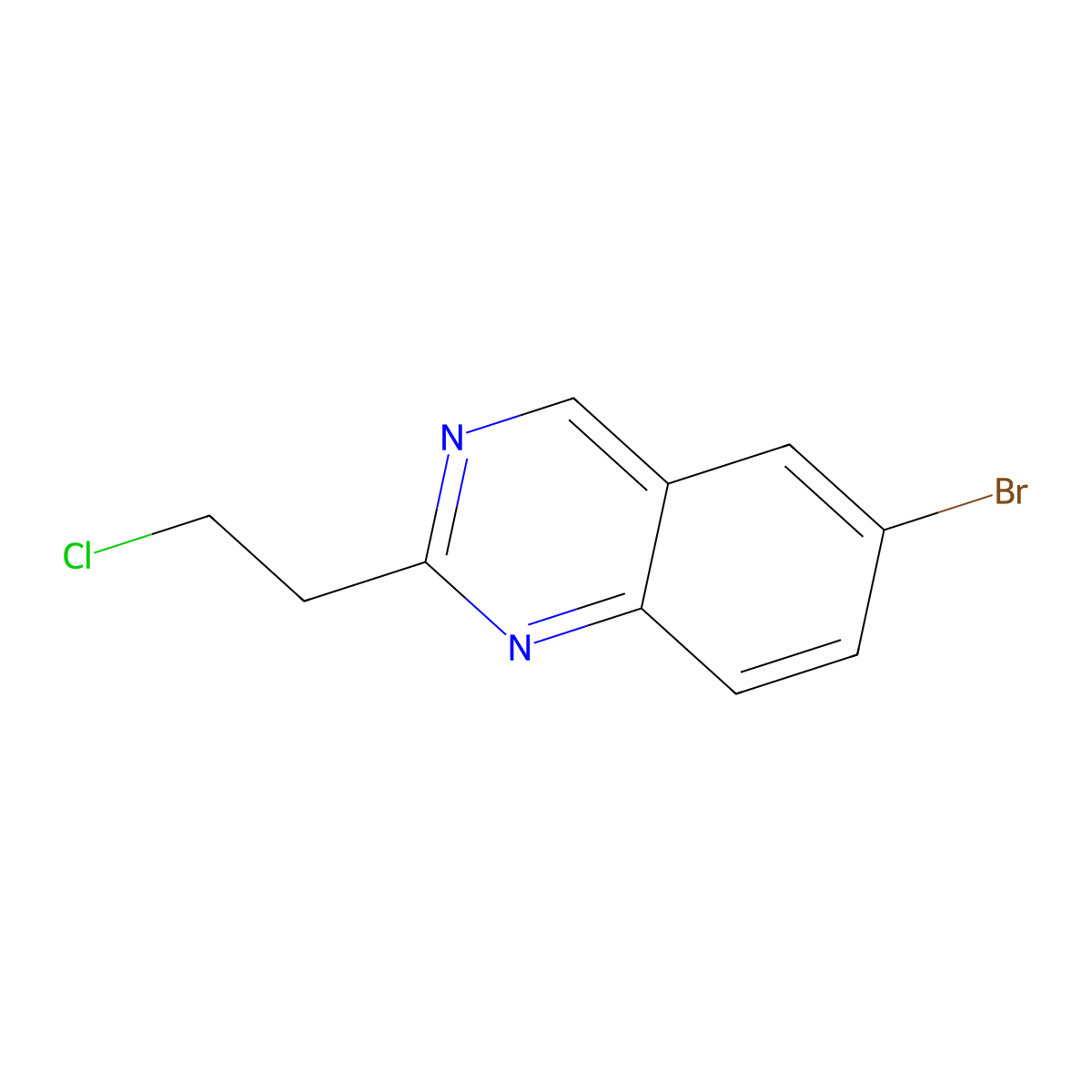 6-Bromo-2-(2-chloroethyl)quinazoline molecular structure, CAS 1934521-46-6