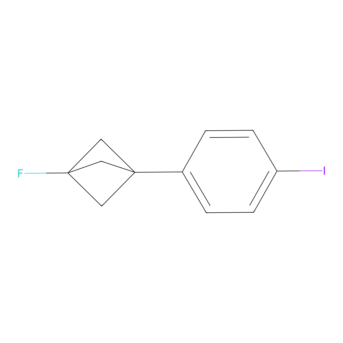 1-Fluoro-3-(4-iodophenyl)bicyclo[1.1.1]pentane molecular structure, CAS 1934526-34-7