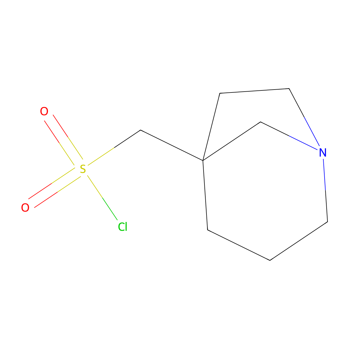 (1-Azabicyclo[3.2.1]octan-5-yl)methanesulfonyl chloride molecular structure, CAS 1934529-35-7