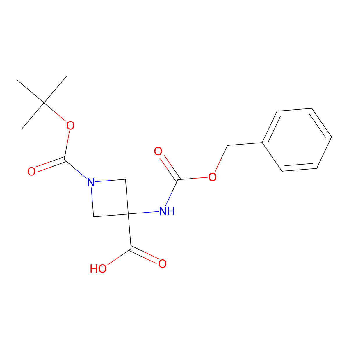 3-{[(Benzyloxy)carbonyl]amino}-1-[(tert-butoxy)carbonyl]azetidine-3-carboxylic acid molecular structure, CAS 1934529-94-8