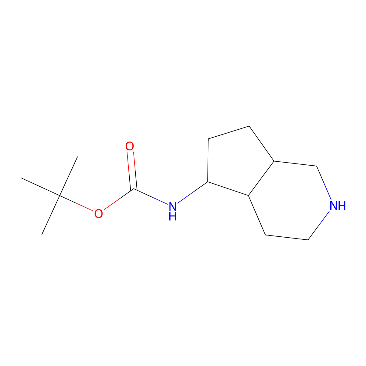Tert-butyl n-{octahydro-1h-cyclopenta[c]pyridin-5-yl}carbamate molecular structure, CAS 1934530-47-8