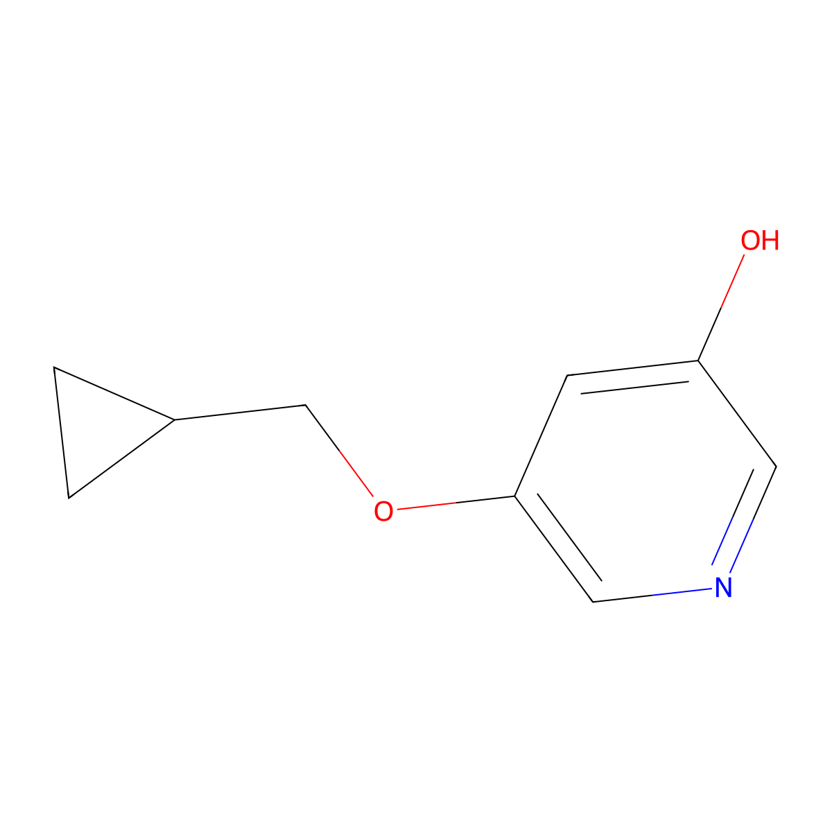5-(Cyclopropylmethoxy)pyridin-3-ol molecular structure, CAS 1934532-82-7