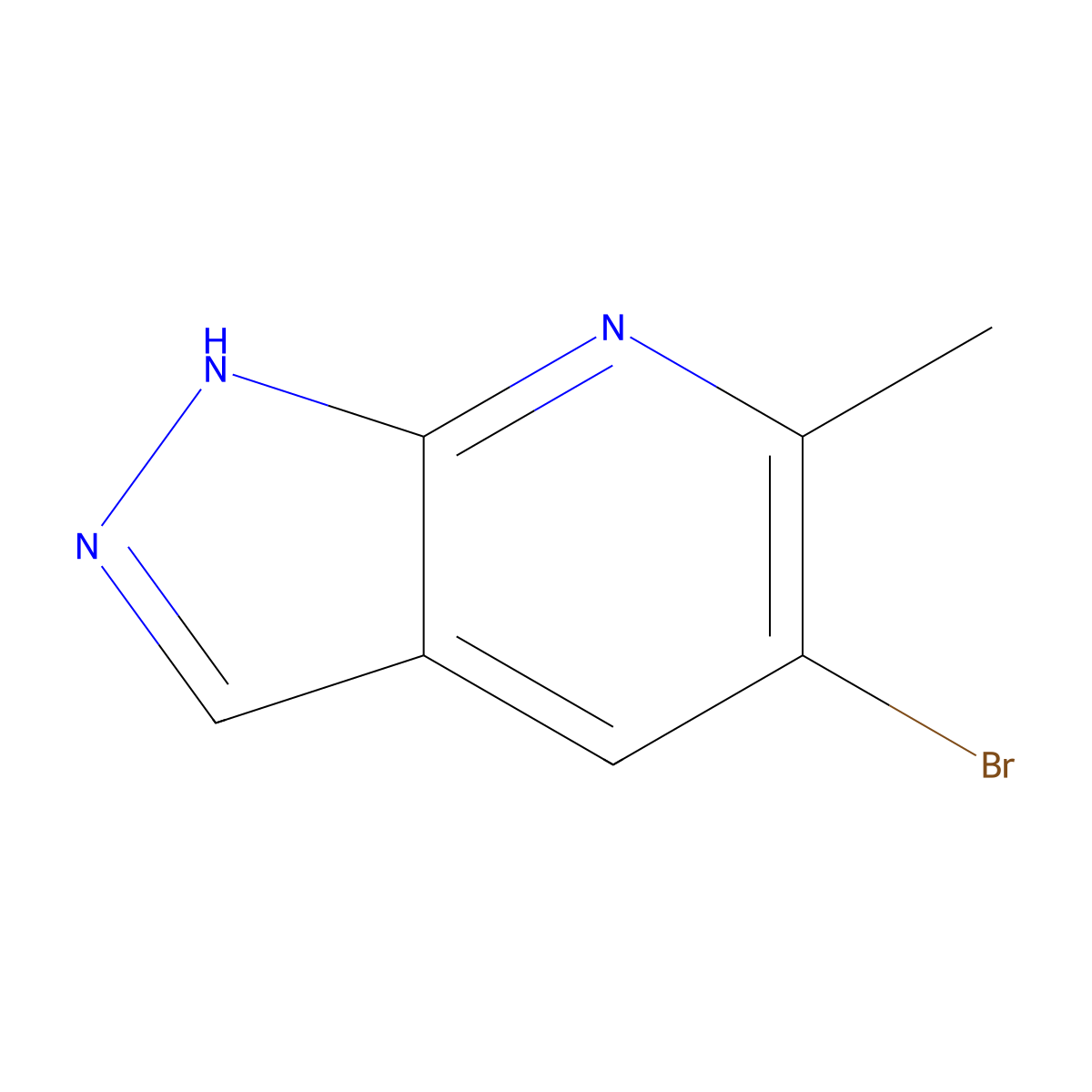 5-Bromo-6-methyl-1h-pyrazolo[3,4-b]pyridine molecular structure, CAS 1934533-59-1