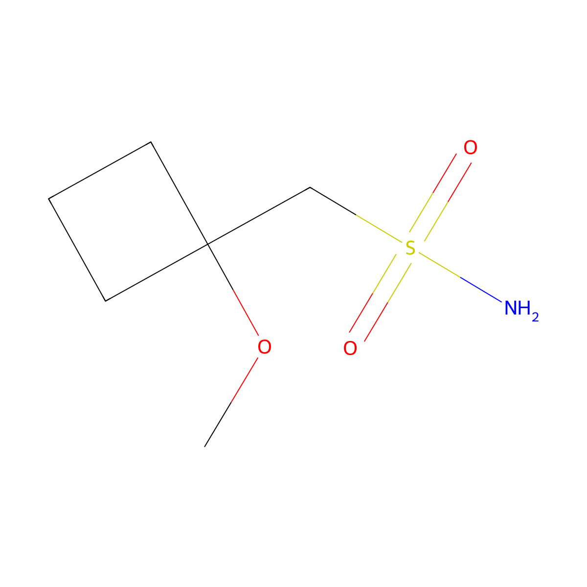 (1-Methoxycyclobutyl)methanesulfonamide molecular structure, CAS 1934533-66-0