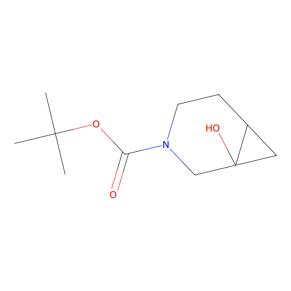Tert-butyl 1-hydroxy-3-azabicyclo[4.1.0]heptane-3-carboxylate molecular structure, CAS 1934533-72-8