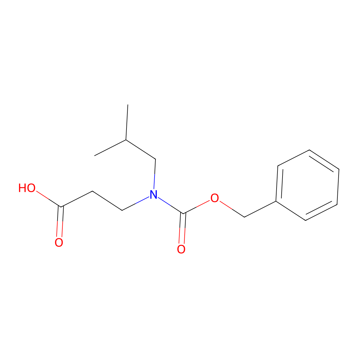 3-{[(Benzyloxy)carbonyl](2-methylpropyl)amino}propanoic acid molecular structure, CAS 1934535-08-6