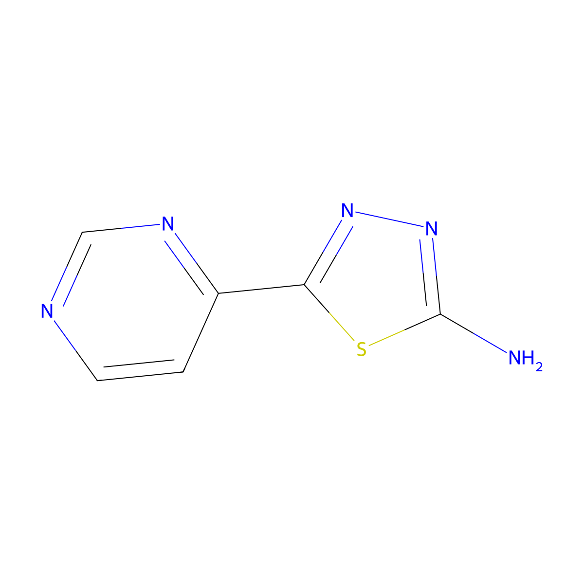 5-(Pyrimidin-4-yl)-1,3,4-thiadiazol-2-amine molecular structure, CAS 1934538-62-1
