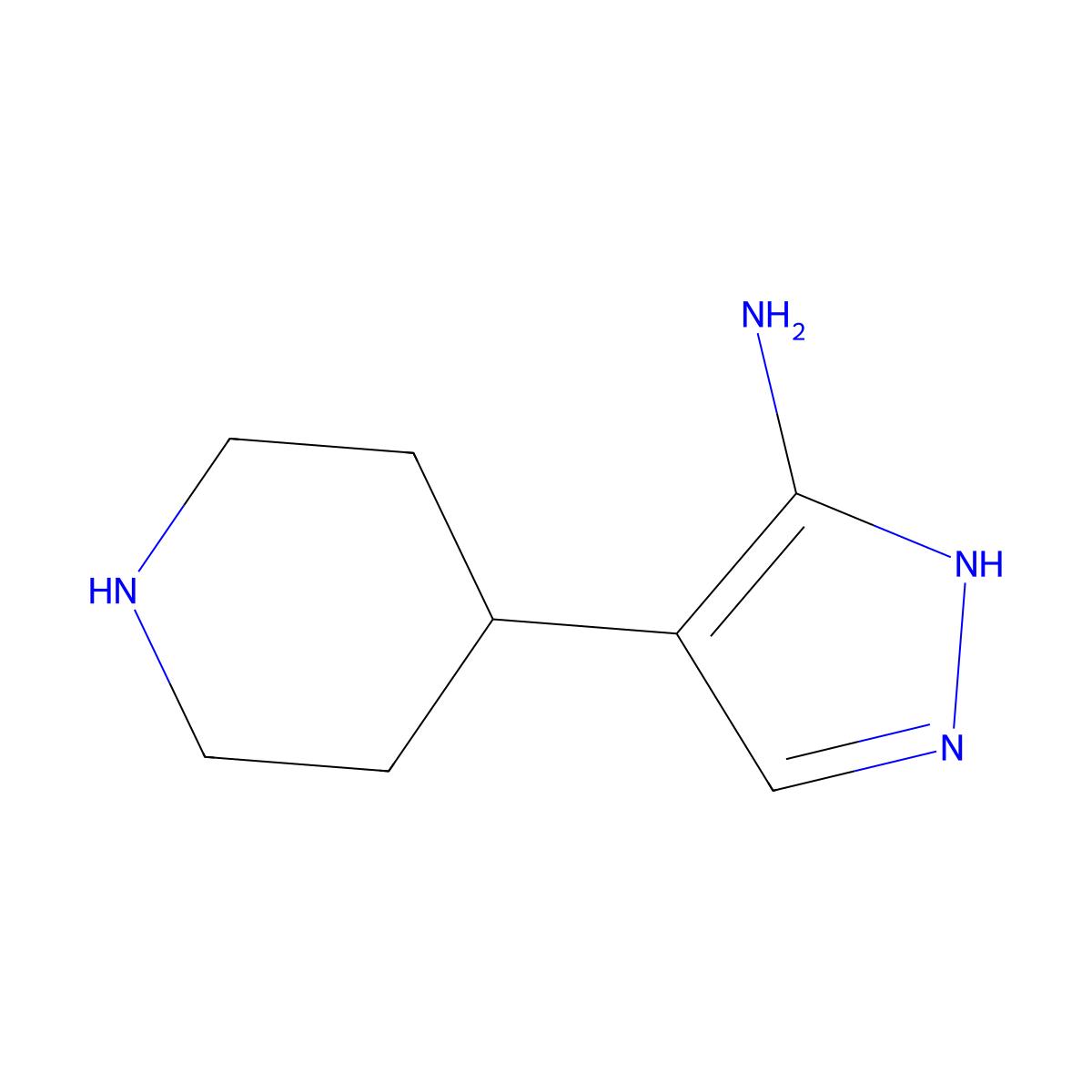 4-(piperidin-4-yl)-1H-pyrazol-5-amine molecular structure, CAS 1934538-65-4