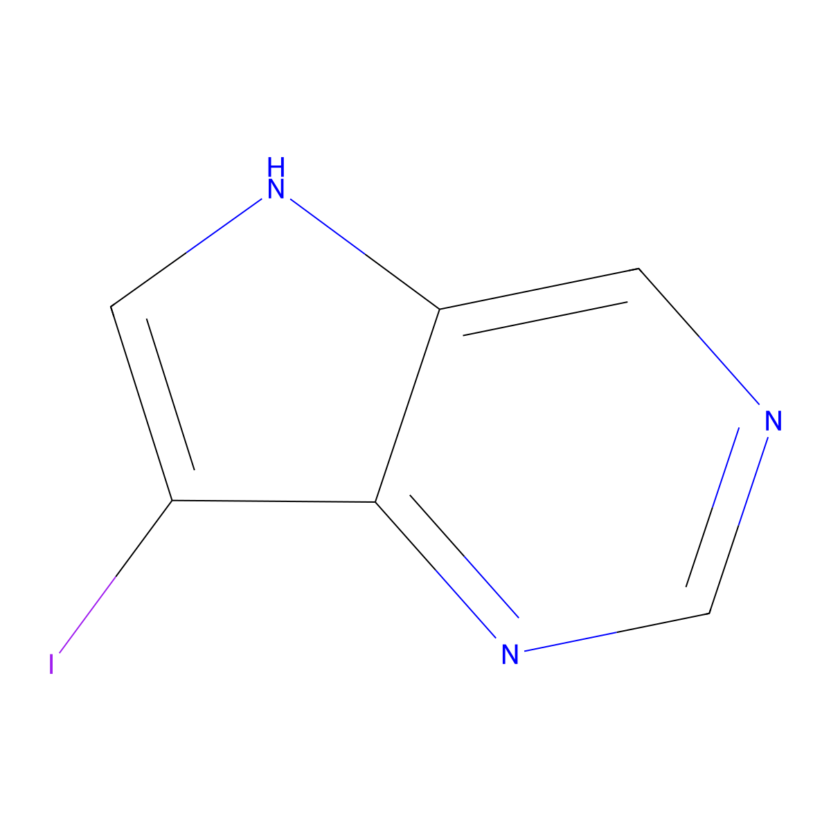7-iodo-5H-pyrrolo(3,2-d)pyrimidine molecular structure, CAS 1934539-42-0