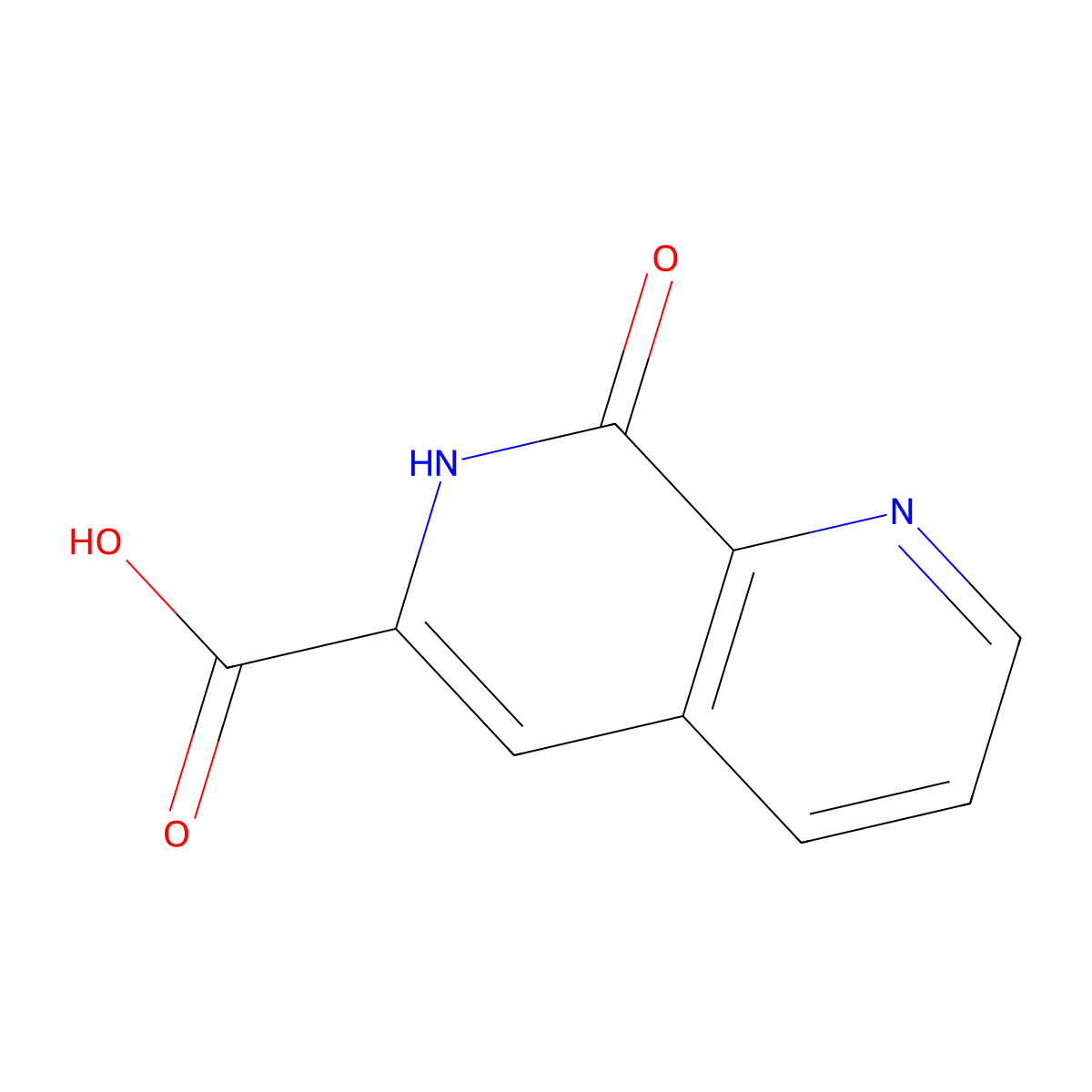 8-Hydroxy-1,7-naphthyridine-6-carboxylic acid molecular structure, CAS 1934541-95-3