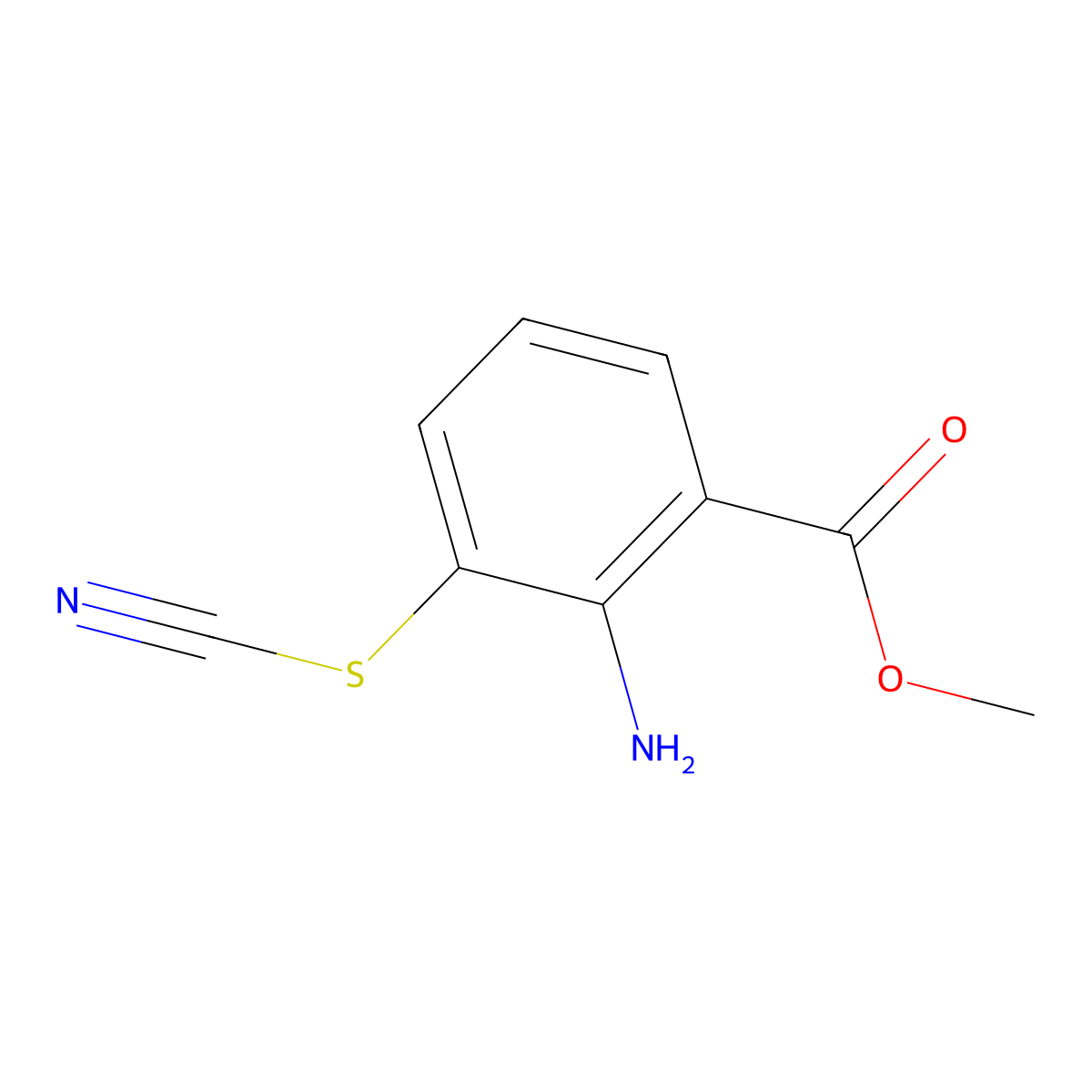 2-Amino-3-thiocyanato-benzoic acid methyl ester molecular structure, CAS 1934547-18-8