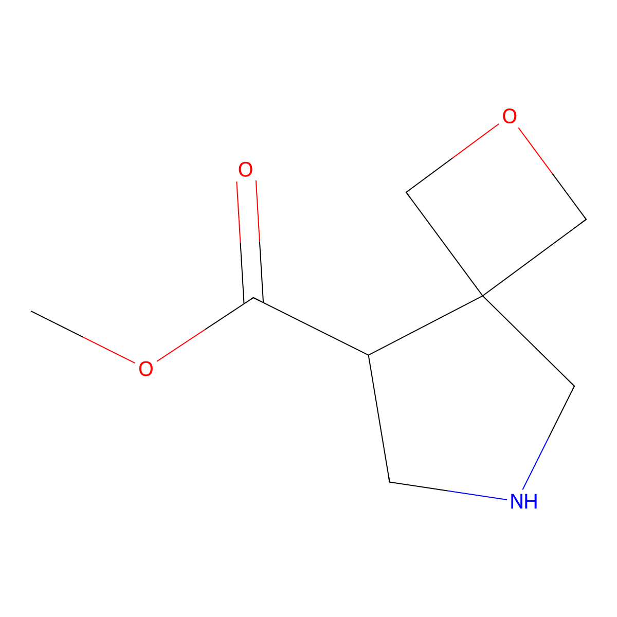Methyl 2-oxa-6-azaspiro[3.4]octane-8-carboxylate molecular structure, CAS 1934548-31-8