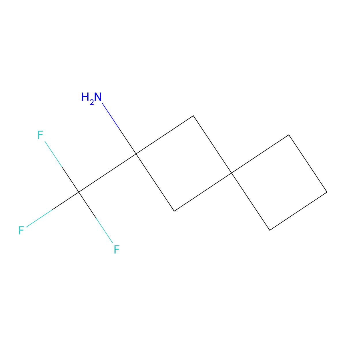 2-(Trifluoromethyl)spiro[3.3]heptan-2-amine molecular structure, CAS 1934554-19-4