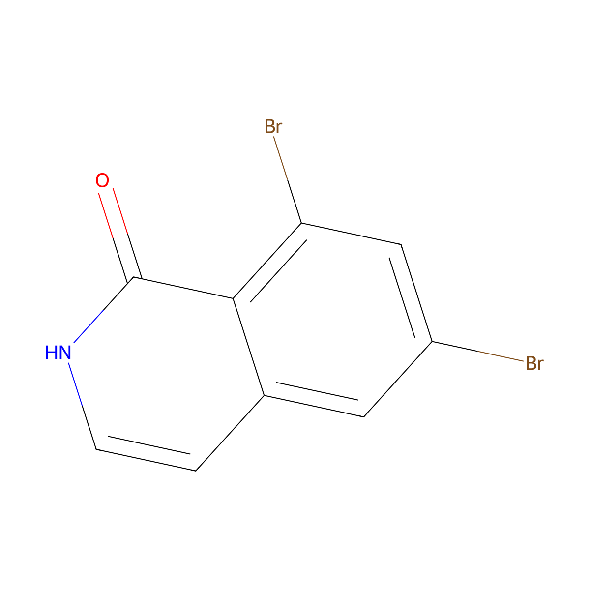 6,8-Dibromo-1,2-dihydroisoquinolin-1-one molecular structure, CAS 1934554-90-1