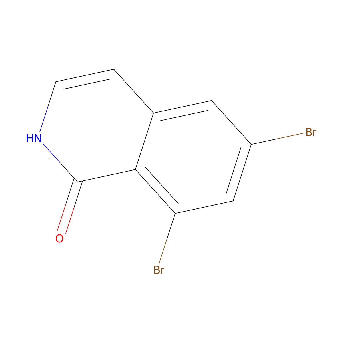 6,8-Dibromo-1,2-dihydroisoquinolin-1-one molecular structure, CAS 1934554-90-1