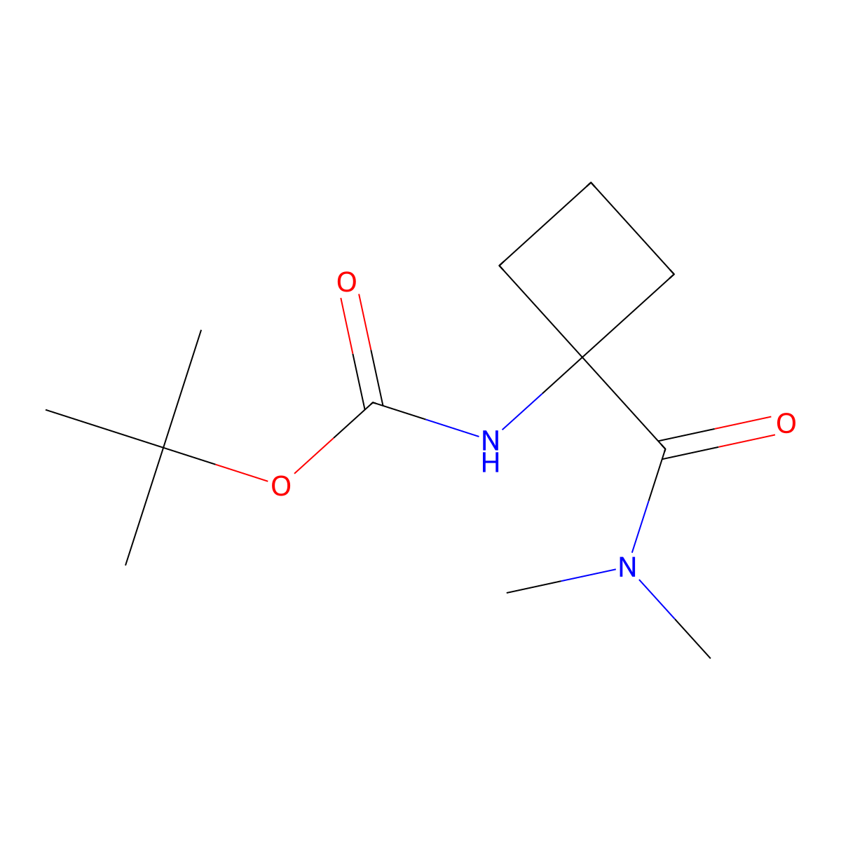 (1-Dimethylcarbamoyl-cyclobutyl)-carbamic acid tert-butyl ester molecular structure, CAS 1934558-71-0