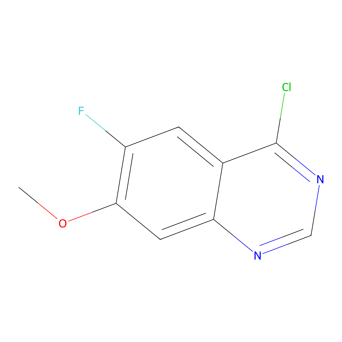 4-Chloro-6-fluoro-7-methoxyquinazoline molecular structure, CAS 1934560-94-7