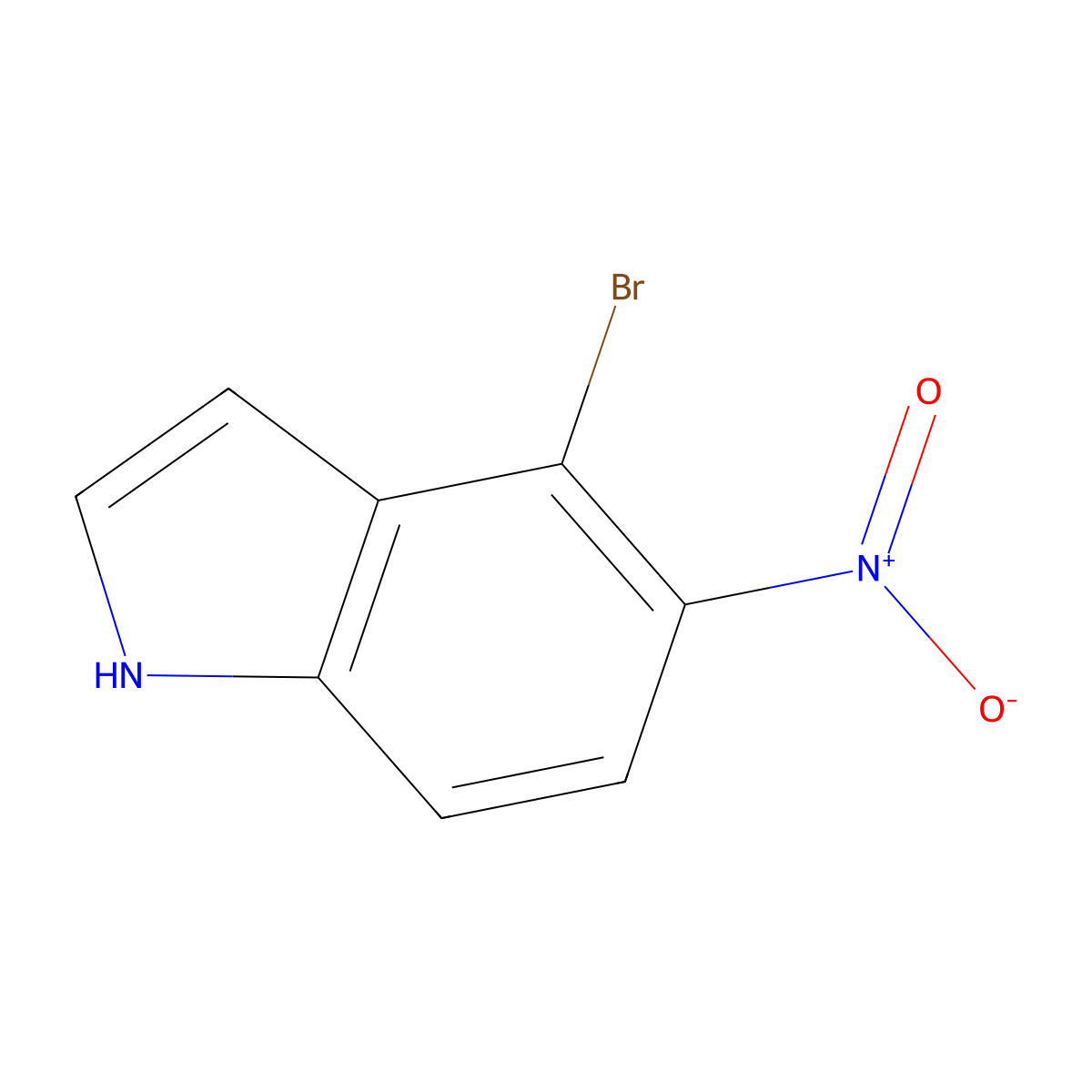 4-Bromo-5-nitro-1H-indole molecular structure, CAS 1934562-99-8
