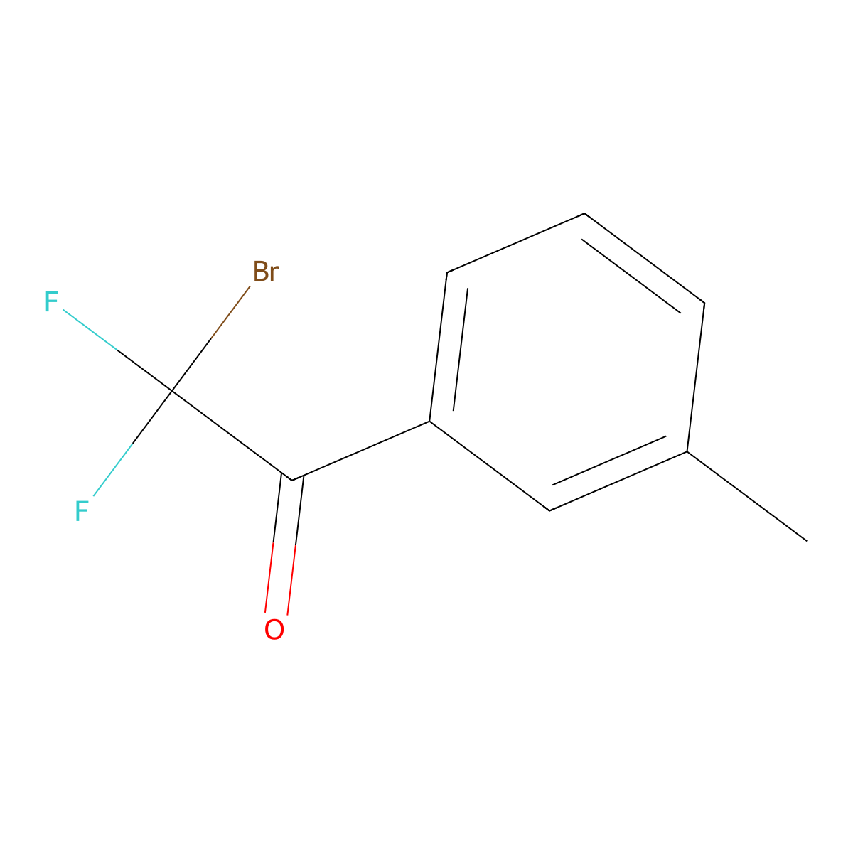 2-Bromo-2,2-difluoro-1-(3-methylphenyl)ethanone molecular structure, CAS 1934563-94-6