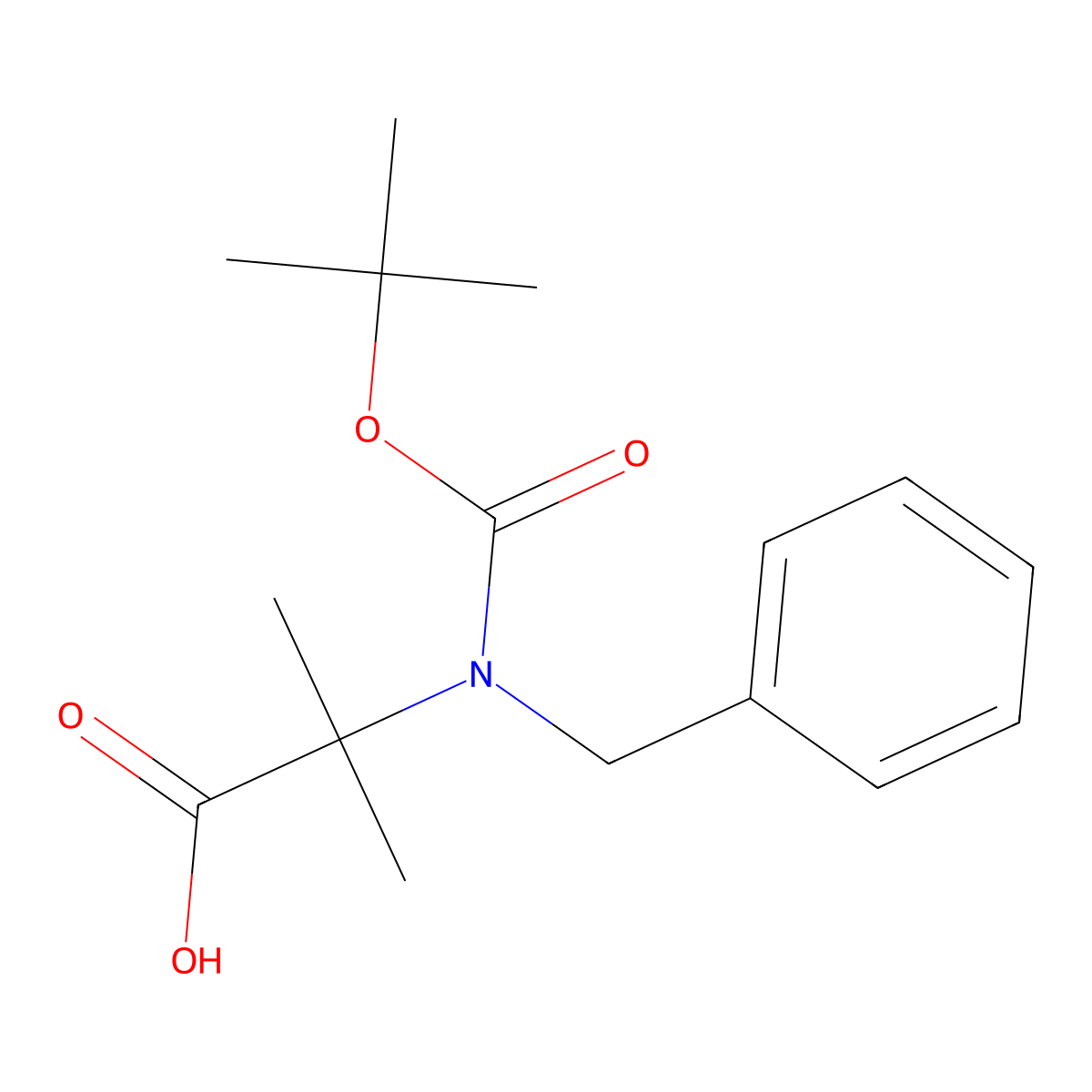 2-{Benzyl[(tert-butoxy)carbonyl]amino}-2-methylpropanoic acid molecular structure, CAS 1934565-04-4