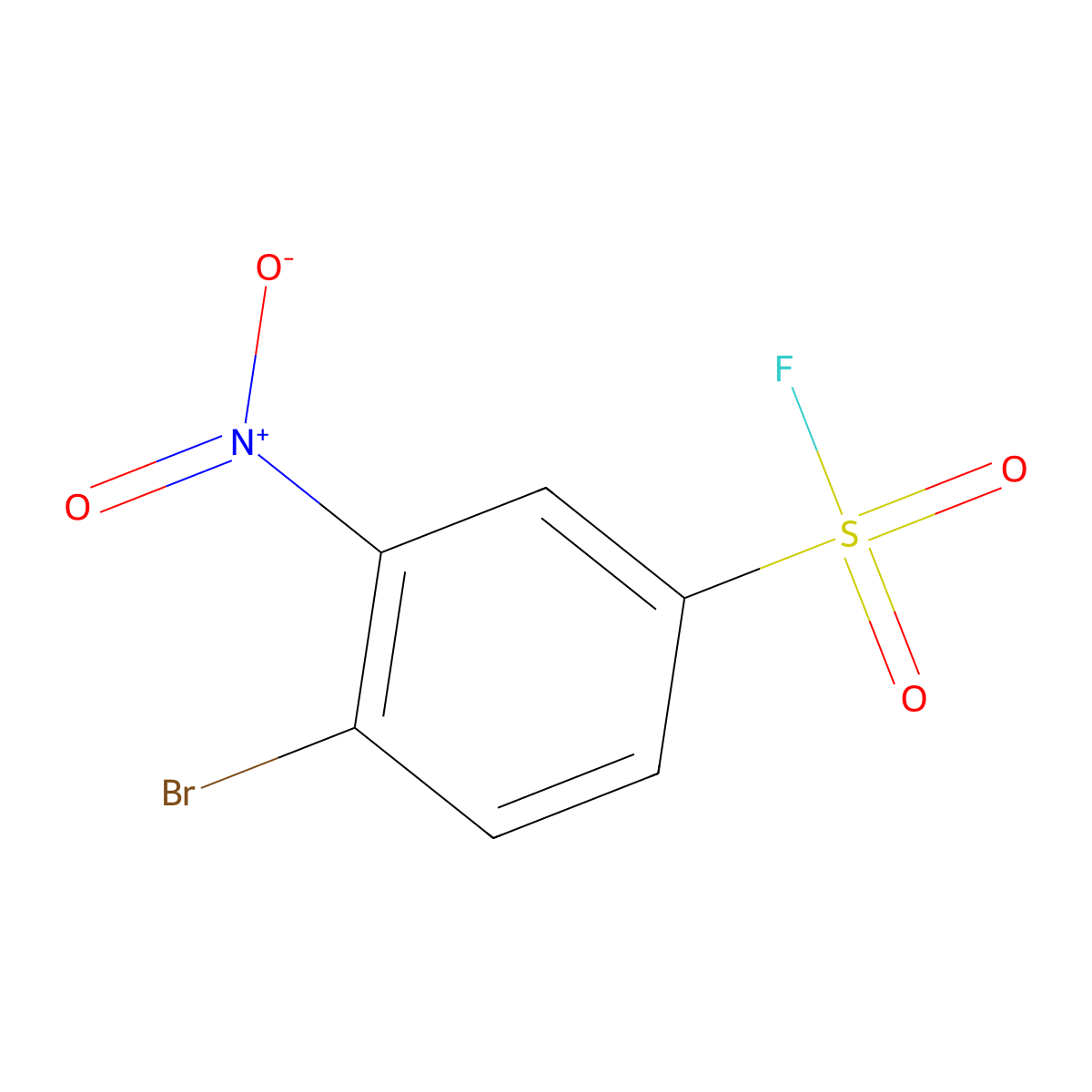 4-Bromo-3-nitrobenzene-1-sulfonyl fluoride molecular structure, CAS 1934565-71-5
