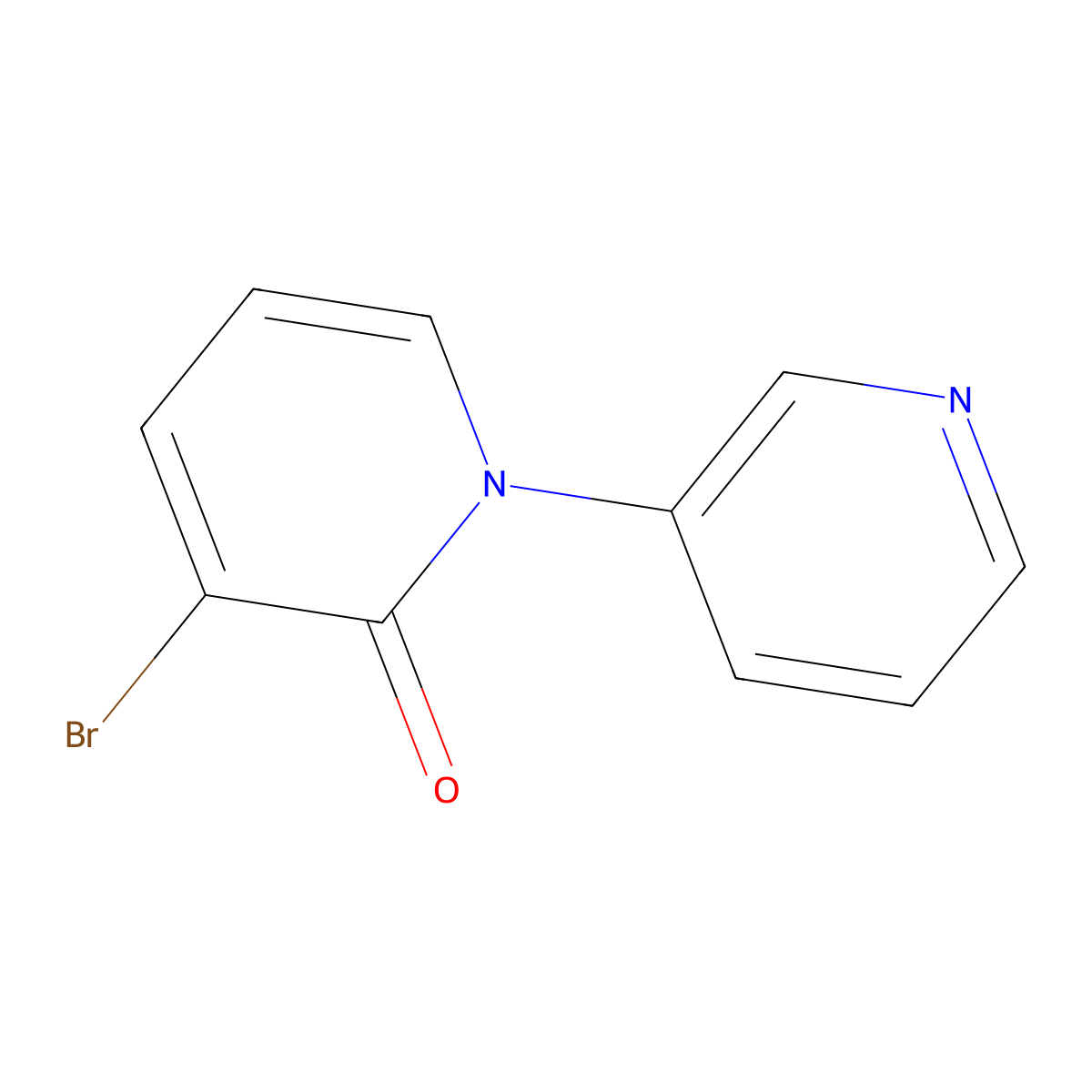 3-Bromo-1-(pyridin-3-yl)pyridin-2(1H)-one molecular structure, CAS 1934565-73-7