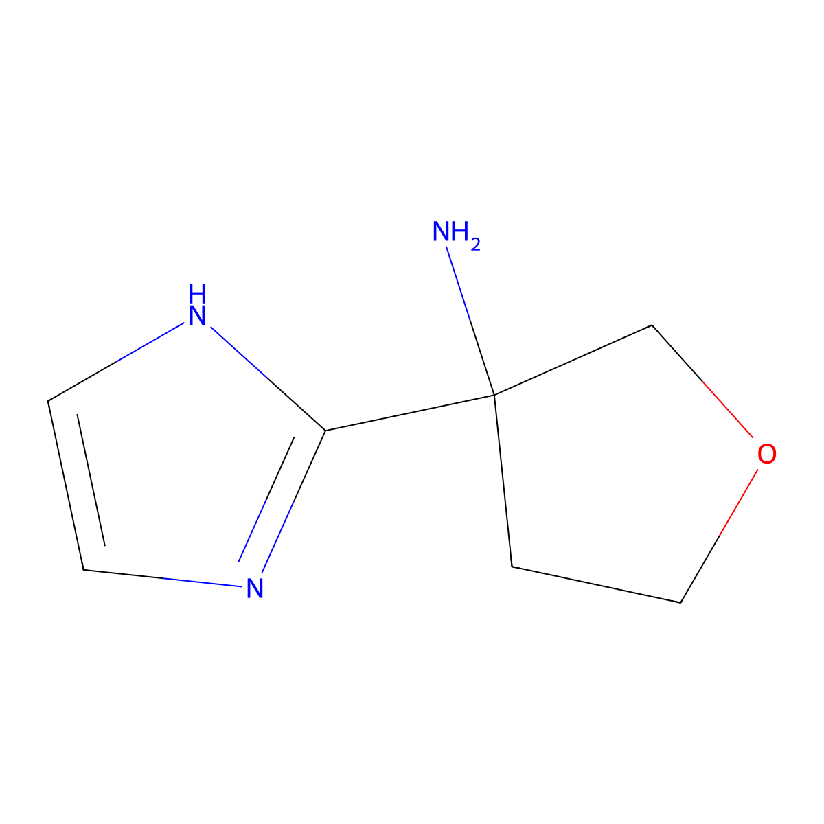 3-(1H-Imidazol-2-yl)oxolan-3-amine molecular structure, CAS 1934567-98-2