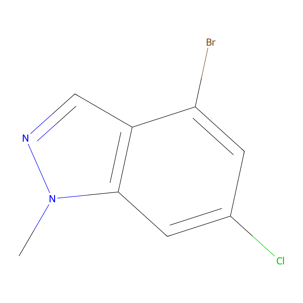 4-Bromo-6-chloro-1-methyl-1H-indazole molecular structure, CAS 1934574-19-2