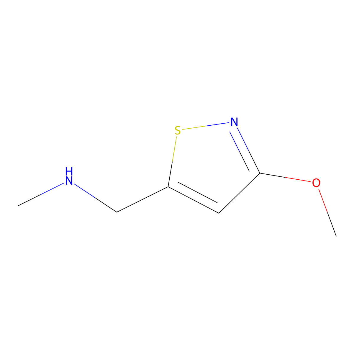 [(3-Methoxy-1,2-thiazol-5-yl)methyl](methyl)amine molecular structure, CAS 1934576-94-9