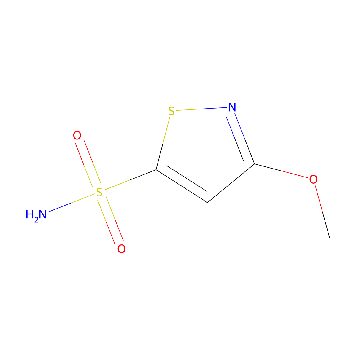3-Methoxy-1,2-thiazole-5-sulfonamide molecular structure, CAS 1934577-23-7