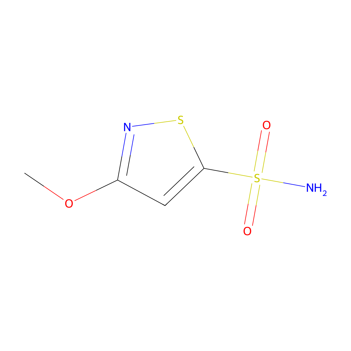 3-Methoxy-1,2-thiazole-5-sulfonamide molecular structure, CAS 1934577-23-7