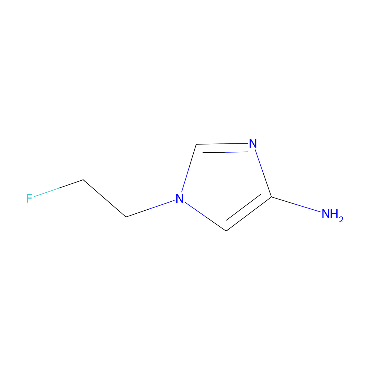 1-(2-fluoroethyl)-1H-imidazol-4-amine molecular structure, CAS 1934577-31-7