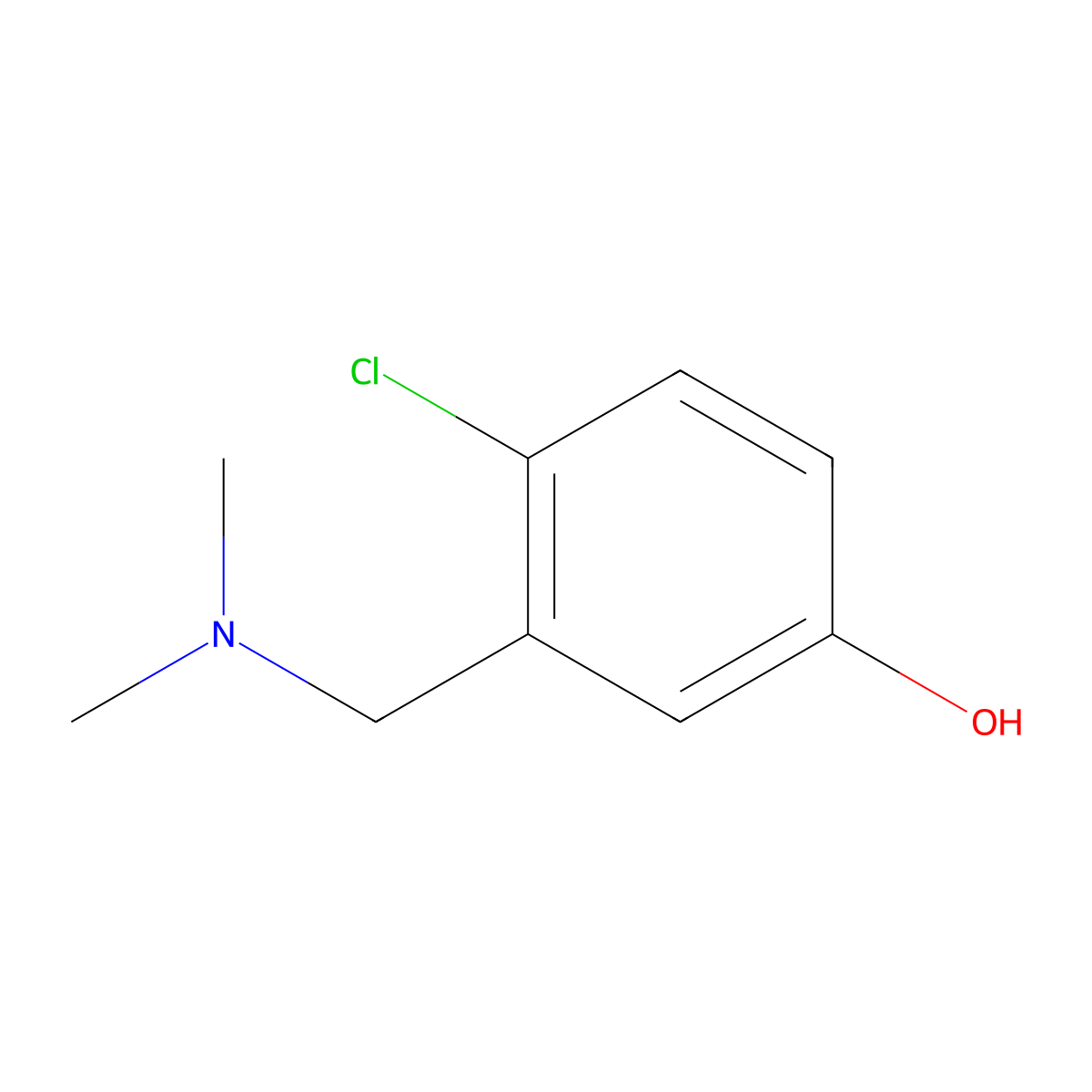 4-Chloro-3-((dimethylamino)methyl)phenol molecular structure, CAS 1934582-19-0